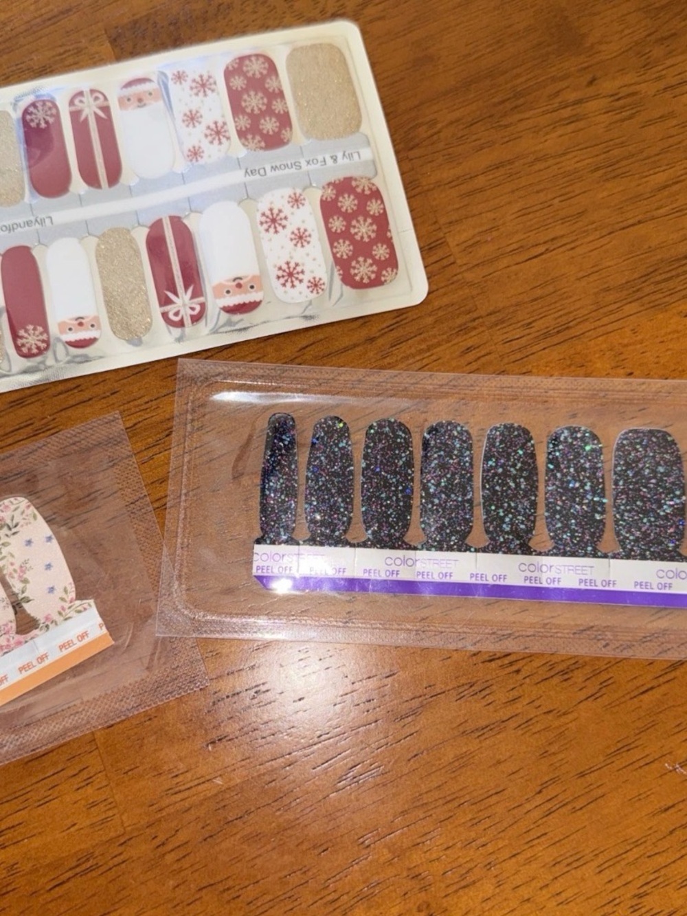 LOT ColorStreet Nail Polish Strips Holidaze with Lily & Fox Snow Day